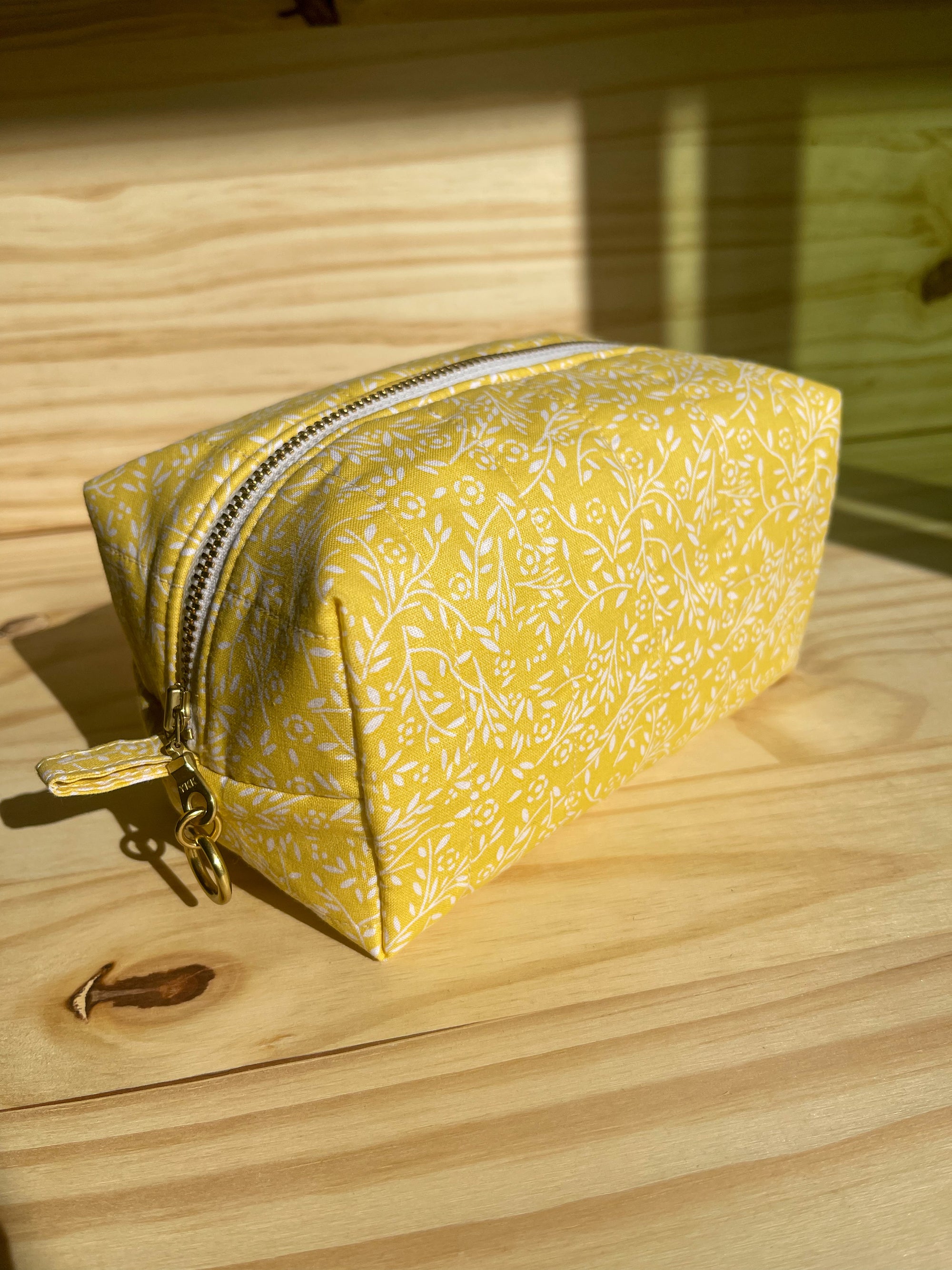 Classic Boxy Pouch - Yellow Flower
