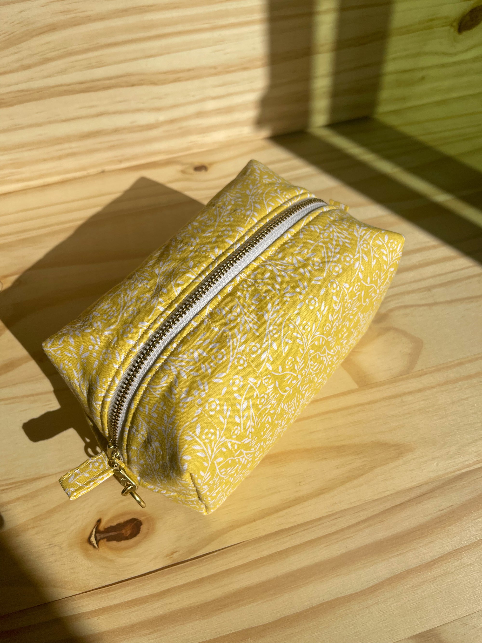 Classic Boxy Pouch - Yellow Flower