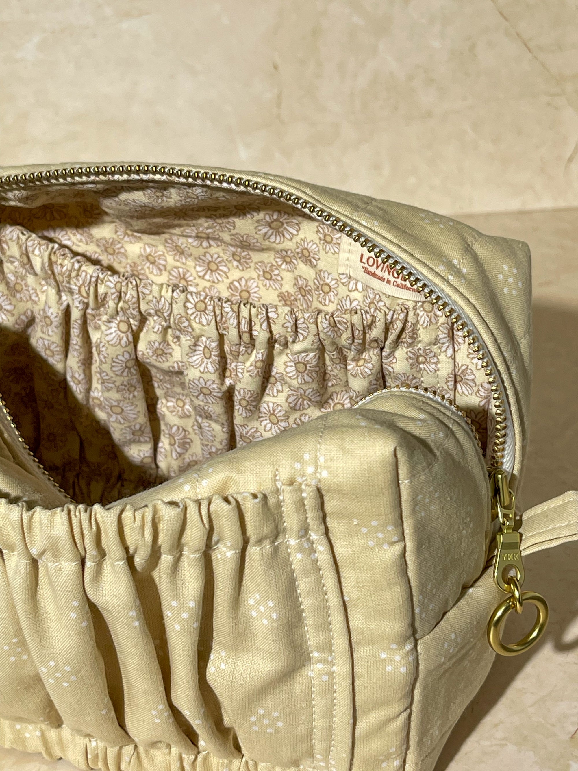 Classic Boxy Ruffle Pocket - Cream Latte