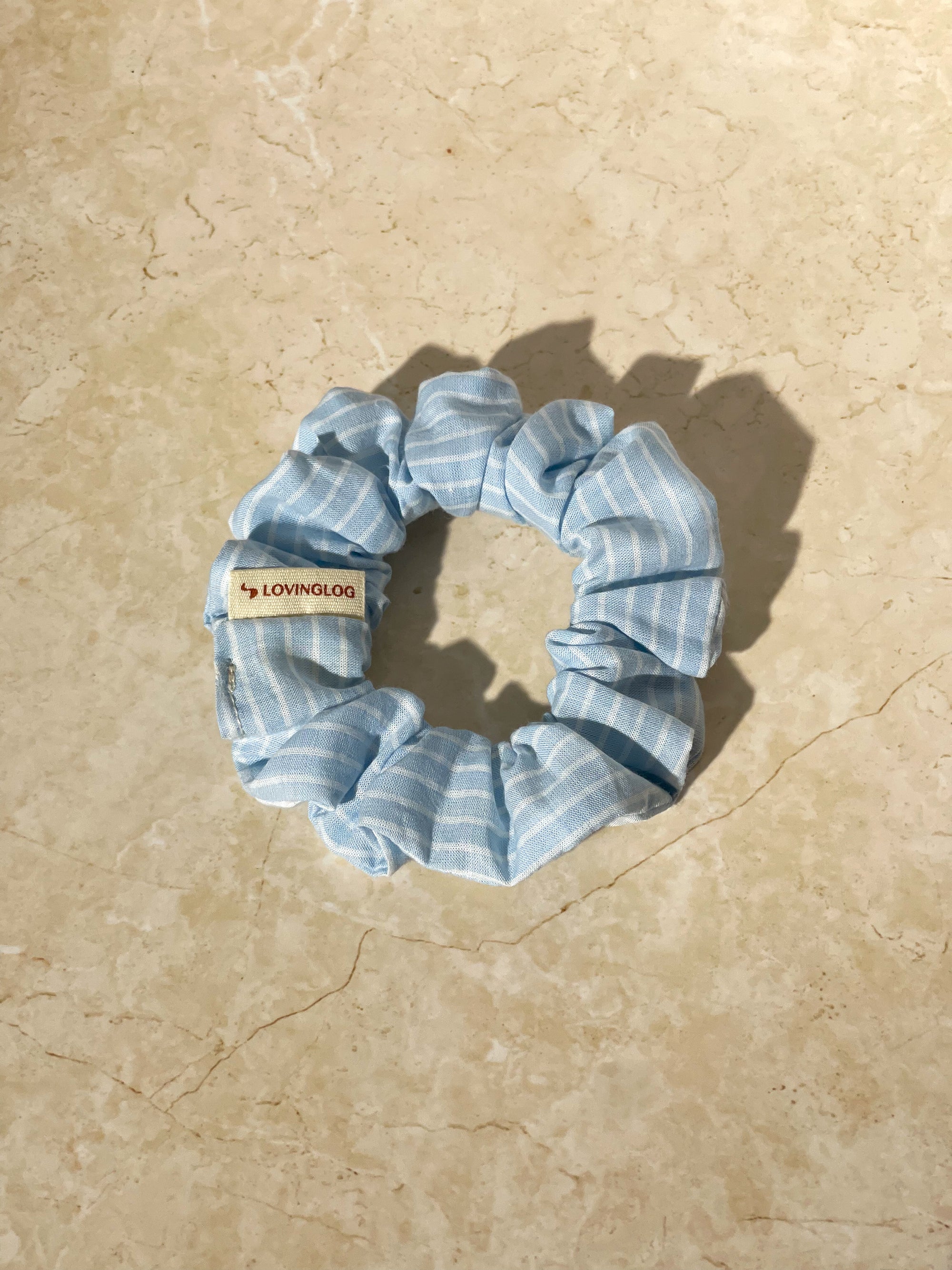Mini Scrunchie - Blue Tea Latte