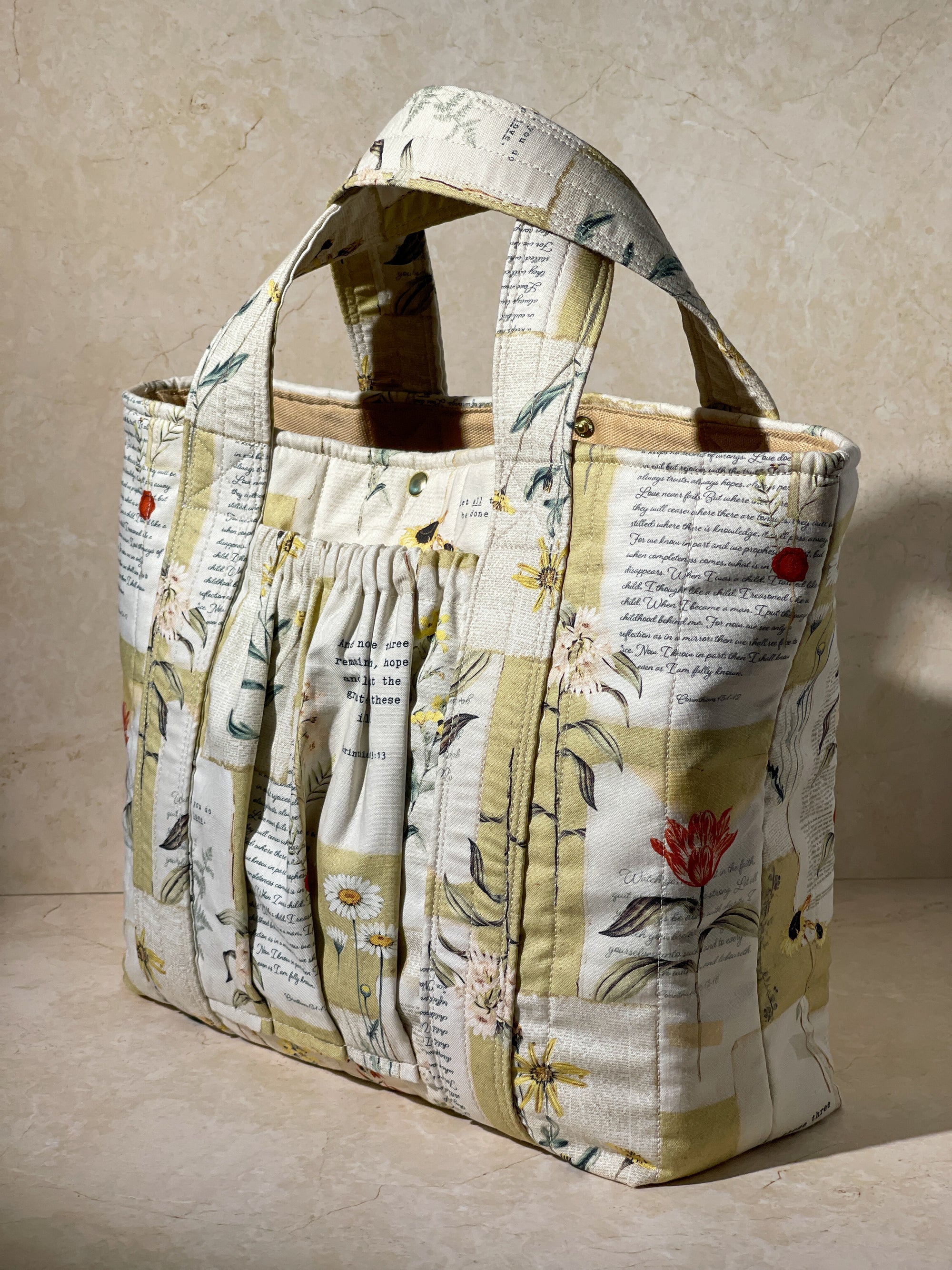 Medium Quilted Tote - Corinthians 13:13