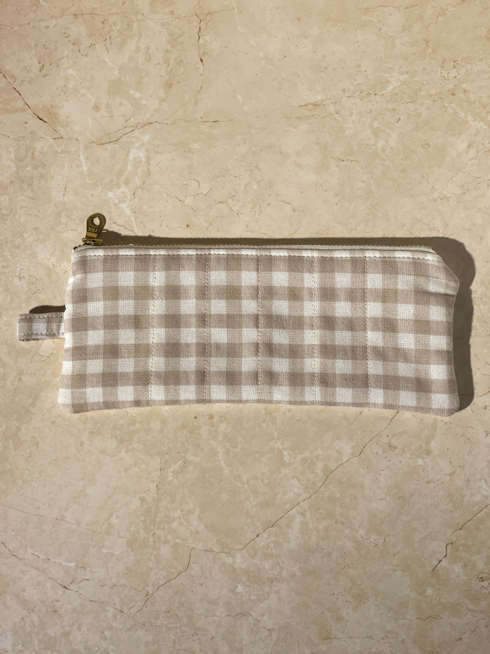 Glasses / Pencil Flat Pouch - Black Tea Latte