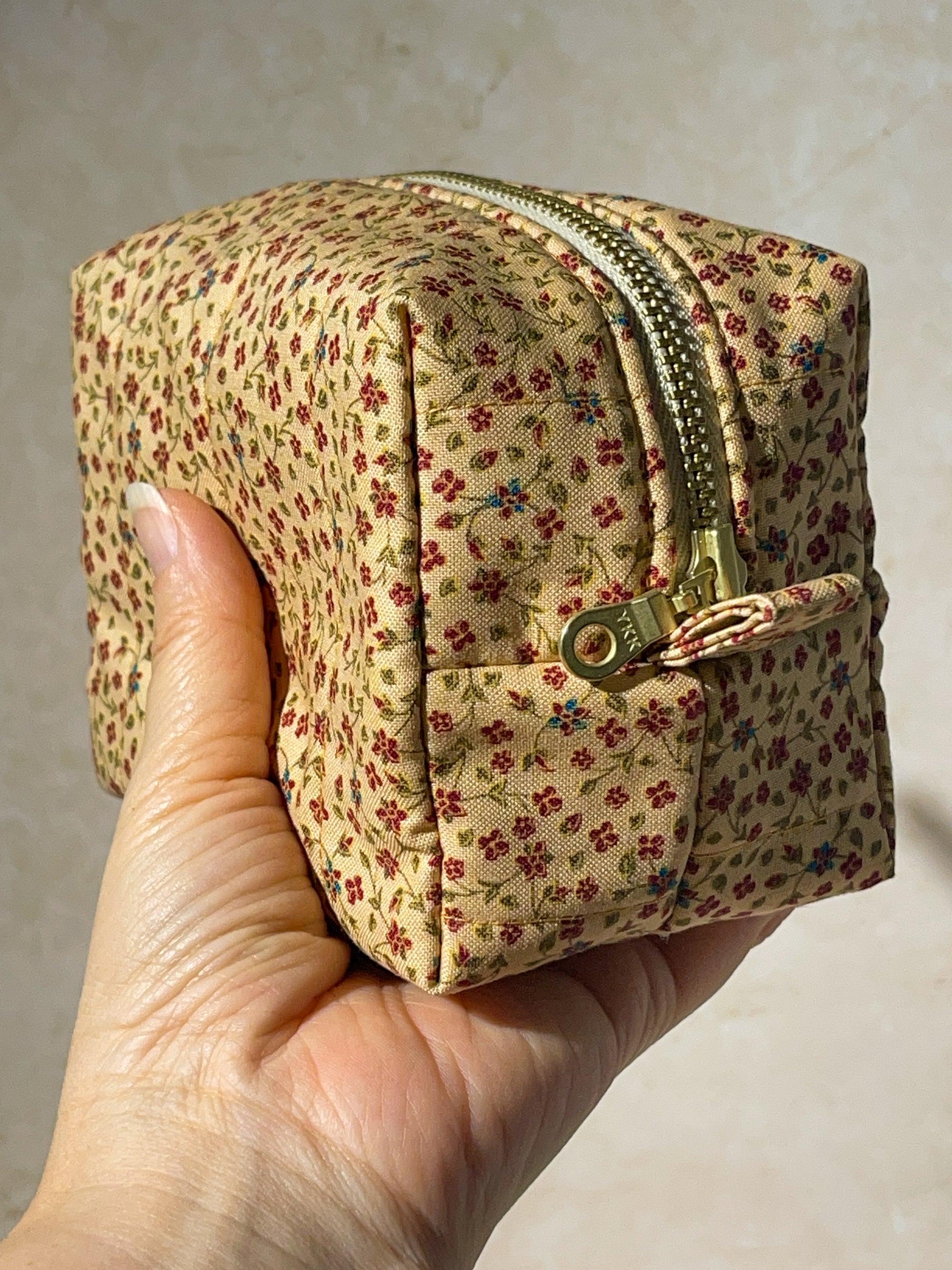 Small Boxy Pouch - Fall Latte