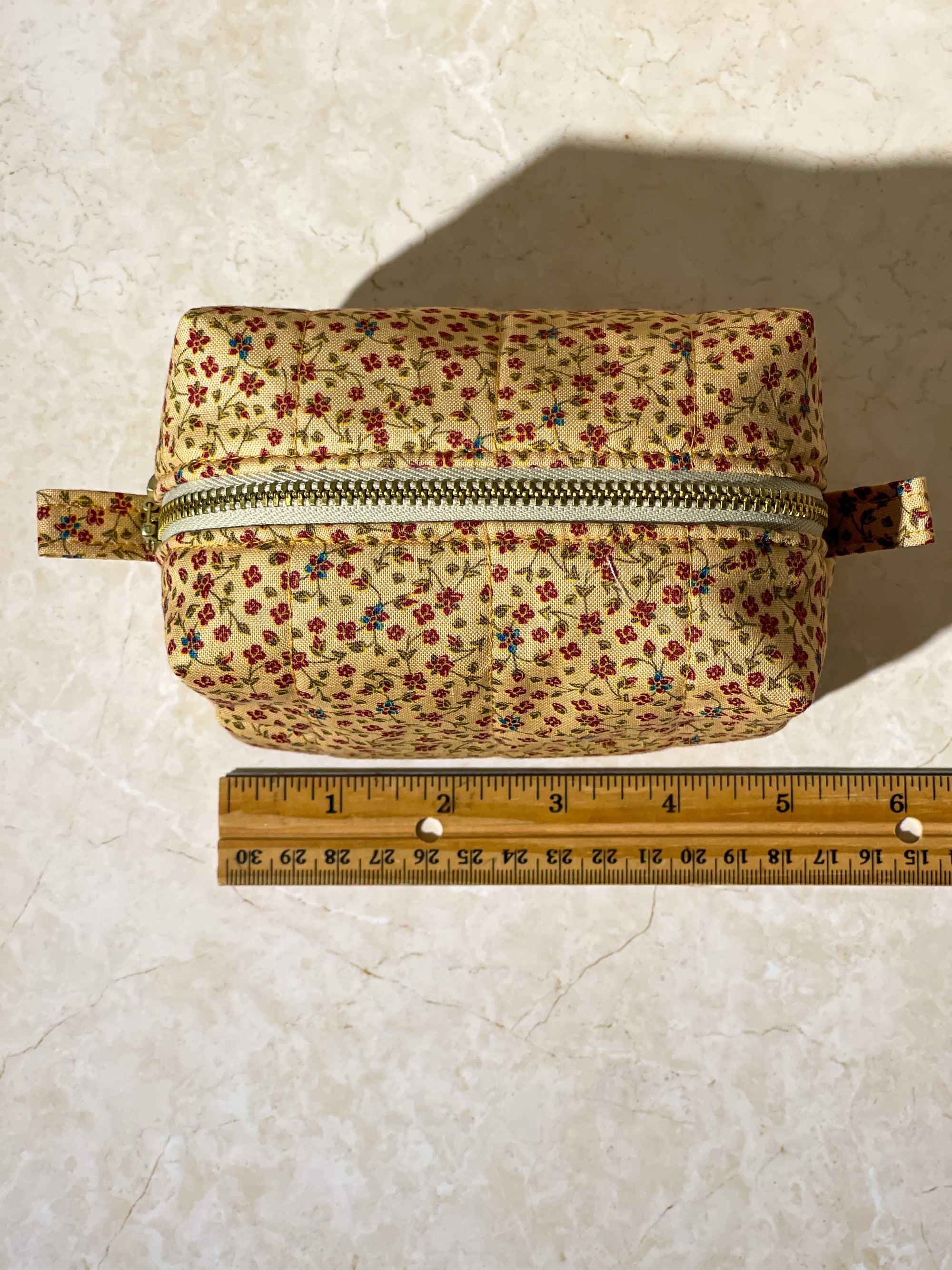 Small Boxy Pouch - Fall Latte