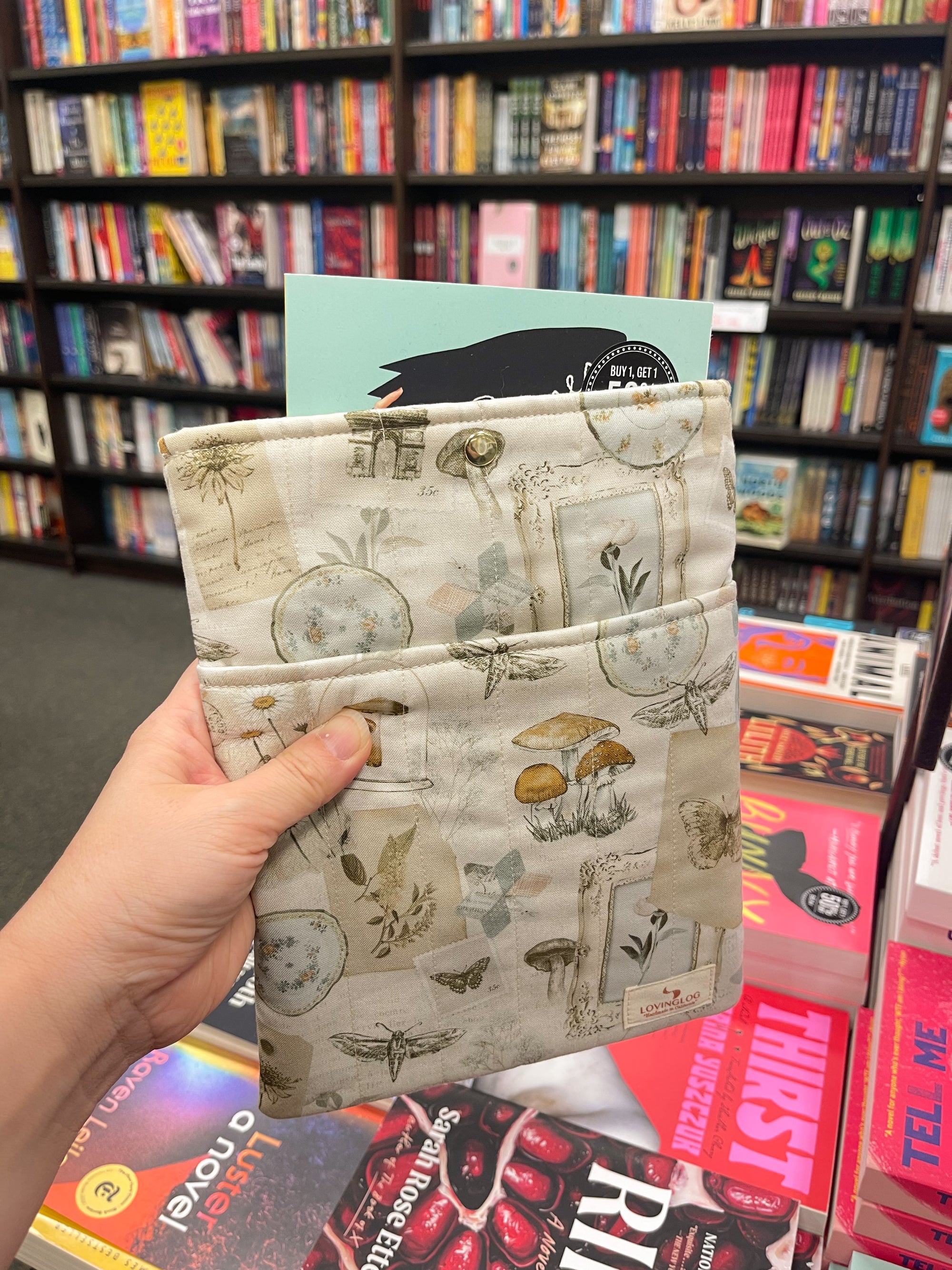 Small Book Sleeve - Mushroom