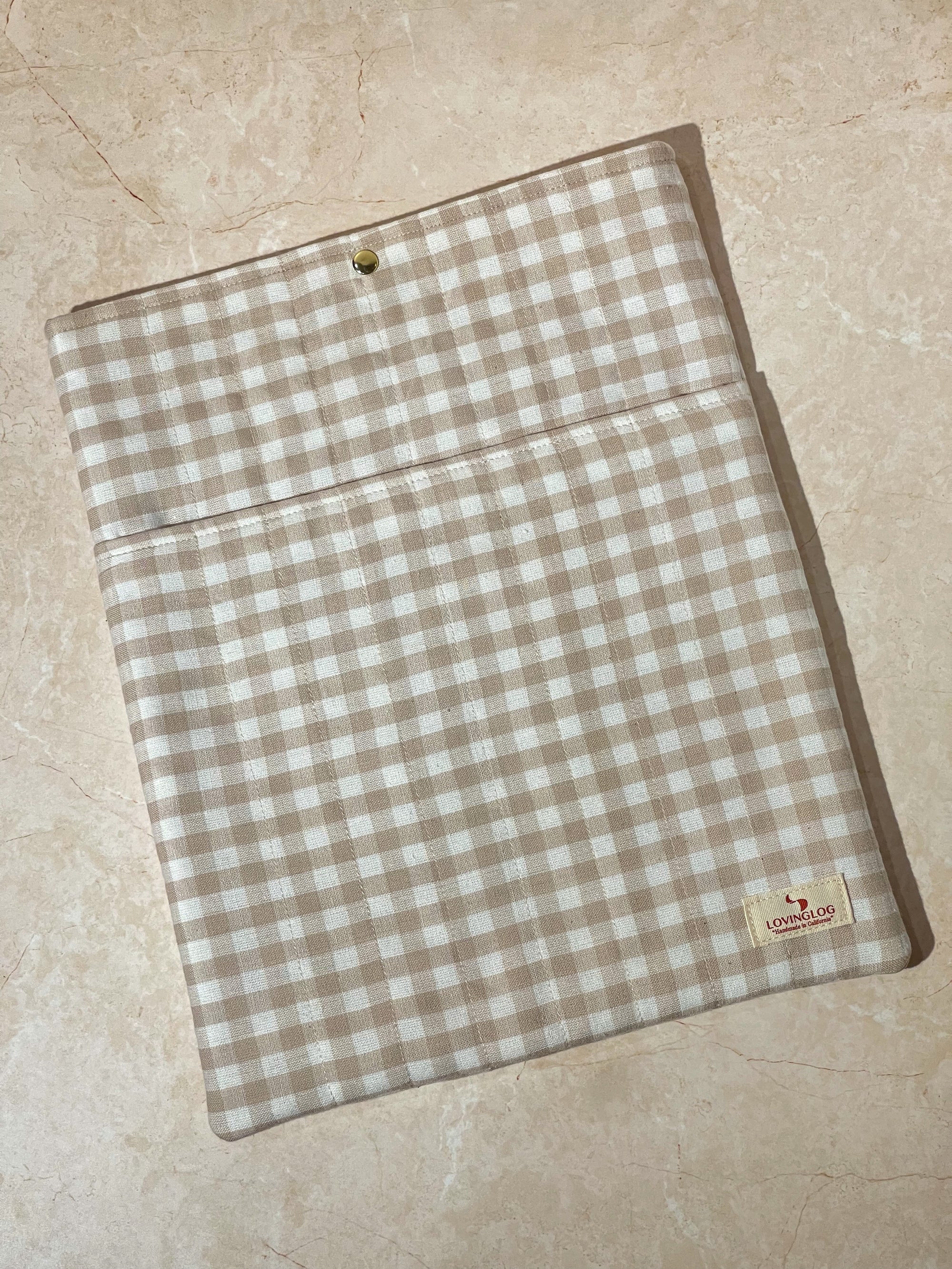 Large Book Sleeve - Black Tea Latte
