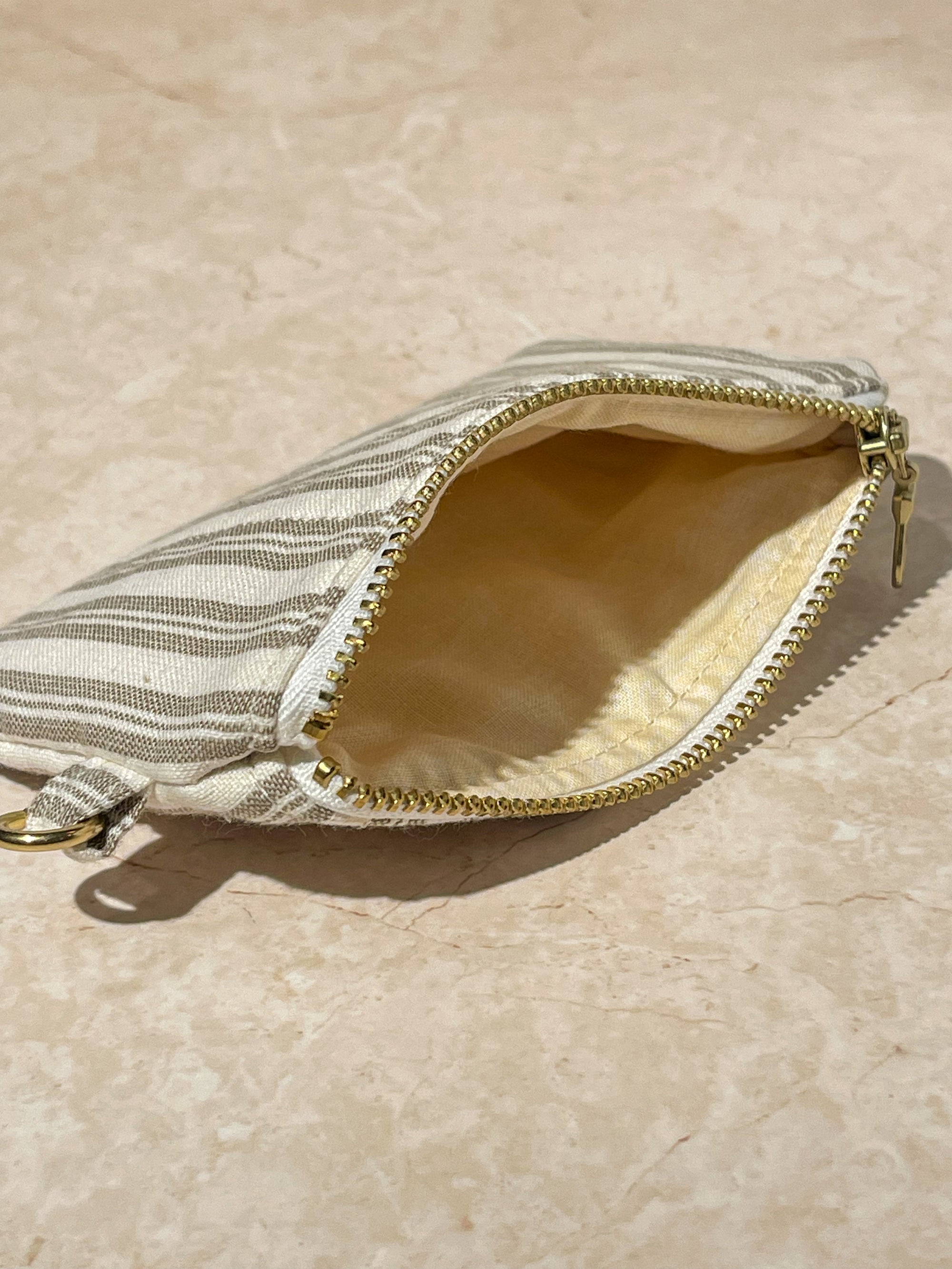 Flat Keychain -Green Tea & Cream