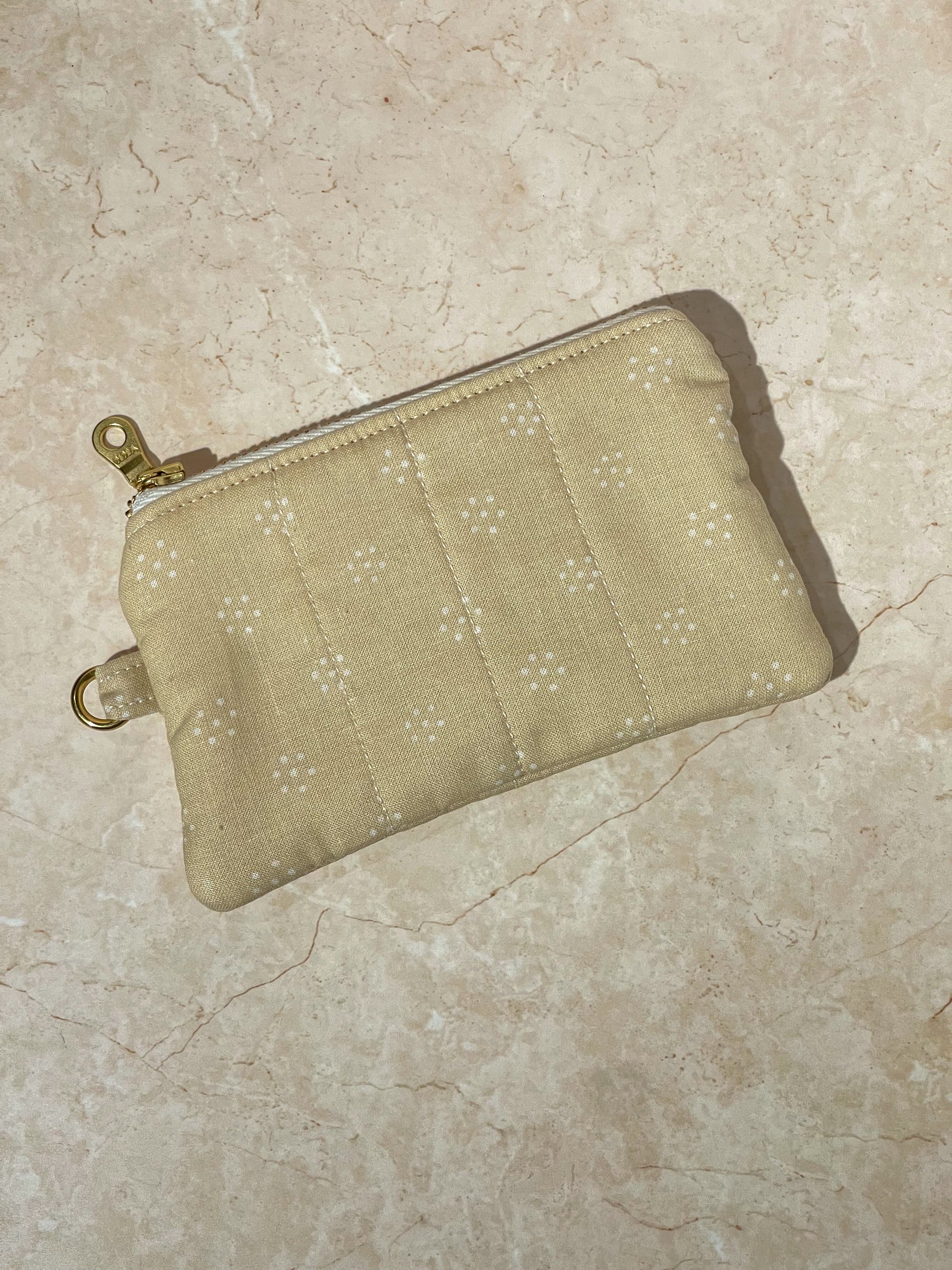 Flat Keychain Pouch - Cream Latte