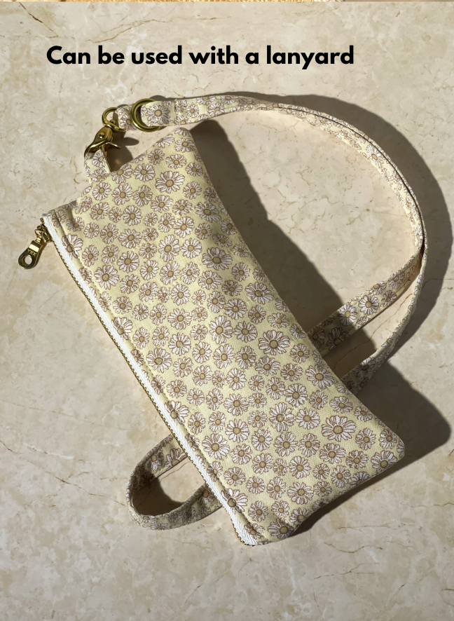 Glasses / Pencil Flat Pouch - Cream Latte