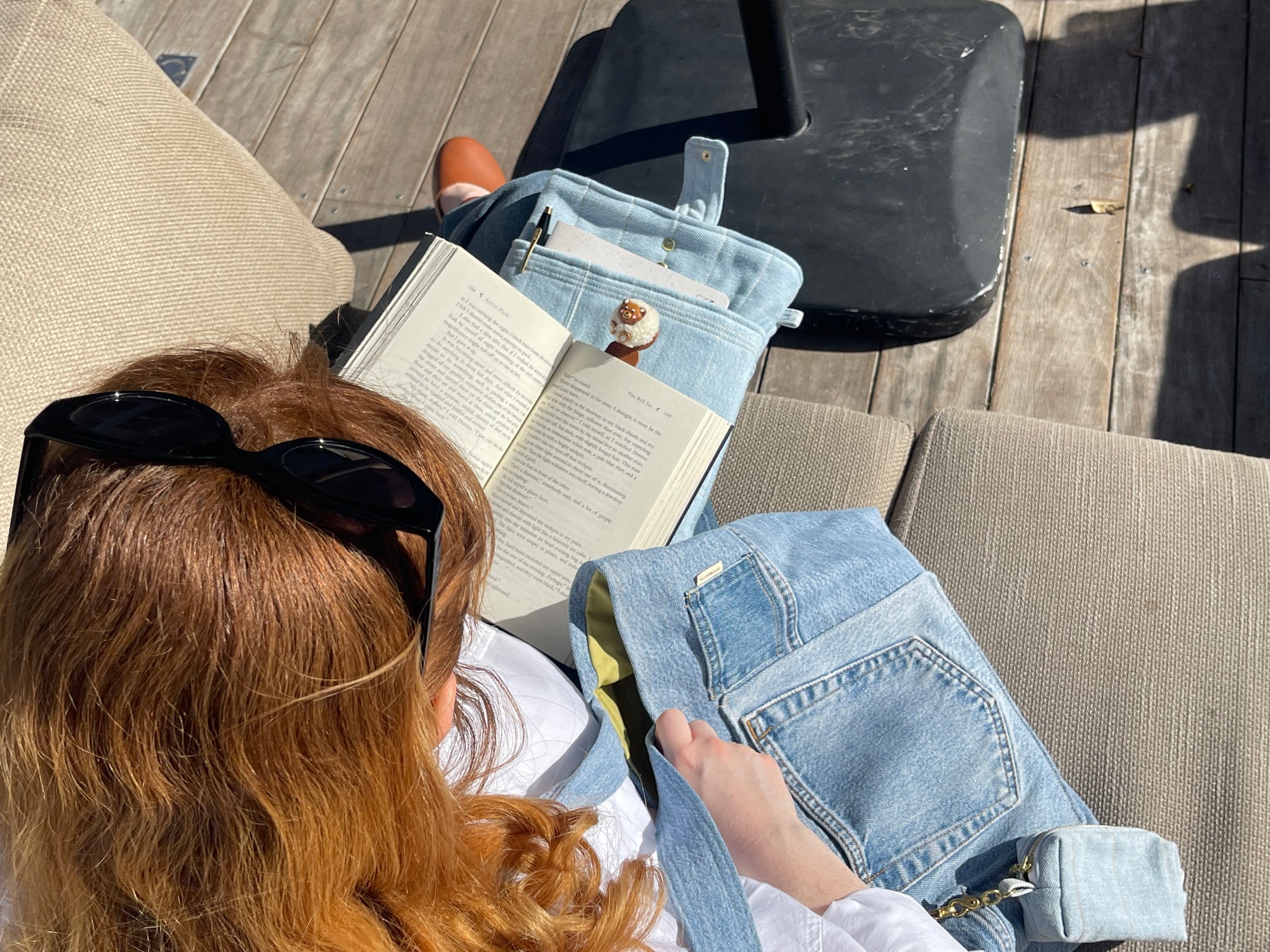 Classic Book Sleeve {100% Cotton Quilted} - Travel Latte