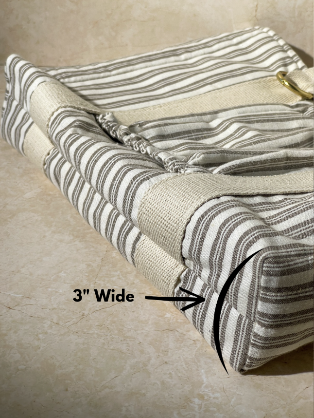Book / Bible Tote - Black Tea &amp; Cream 3&quot; Tote