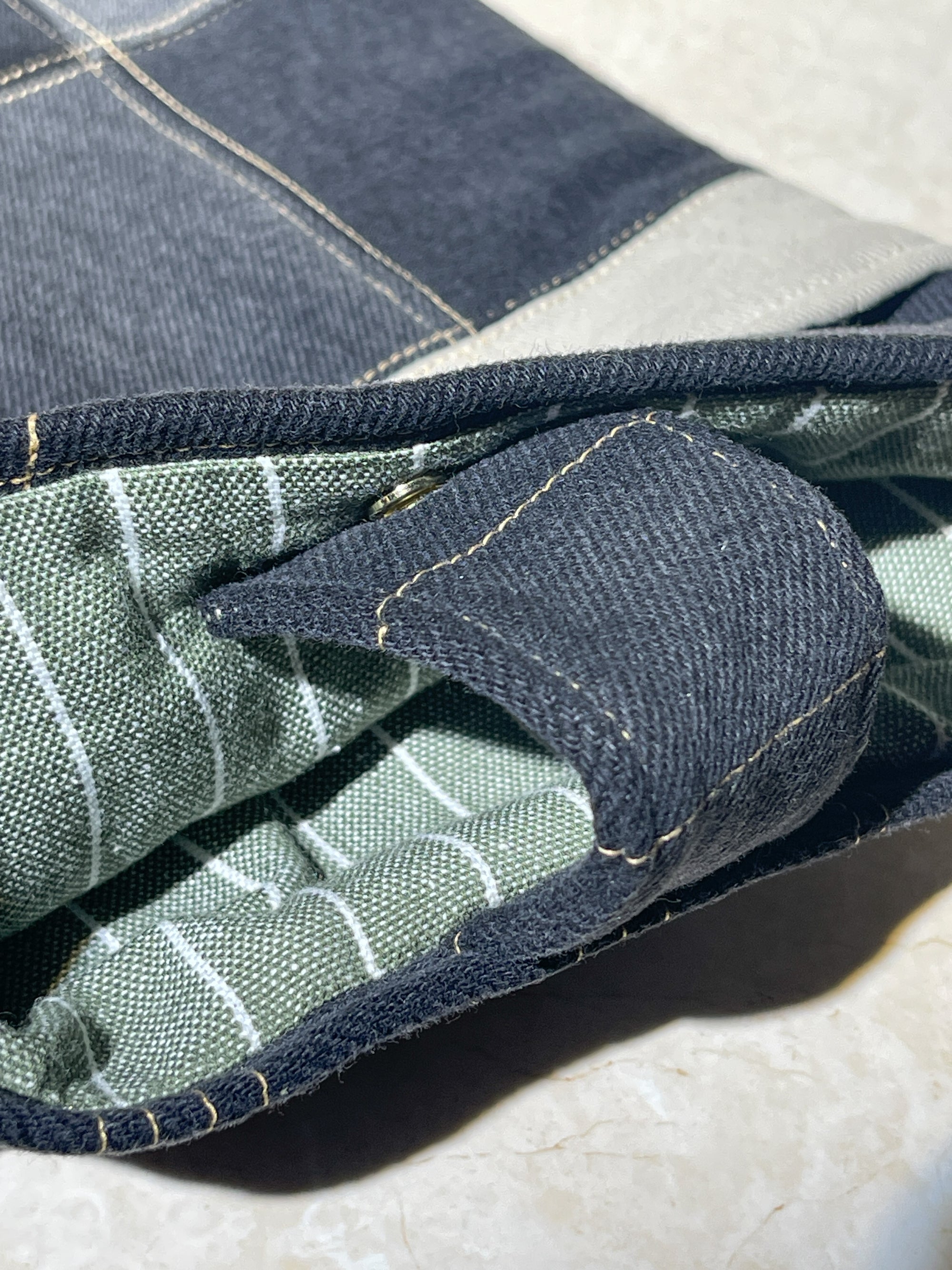 Upcycled Patched Classic Book Sleeve - Denim Jeans {