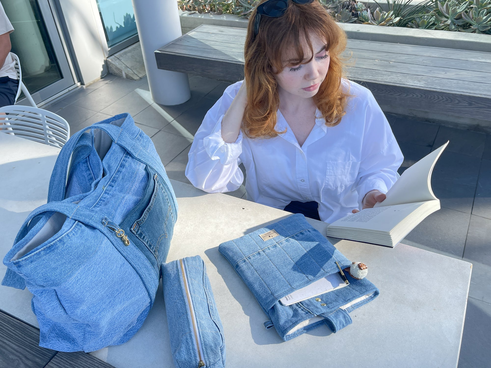 Classic Book Sleeve {100% Cotton Quilted} - Daisy Tea