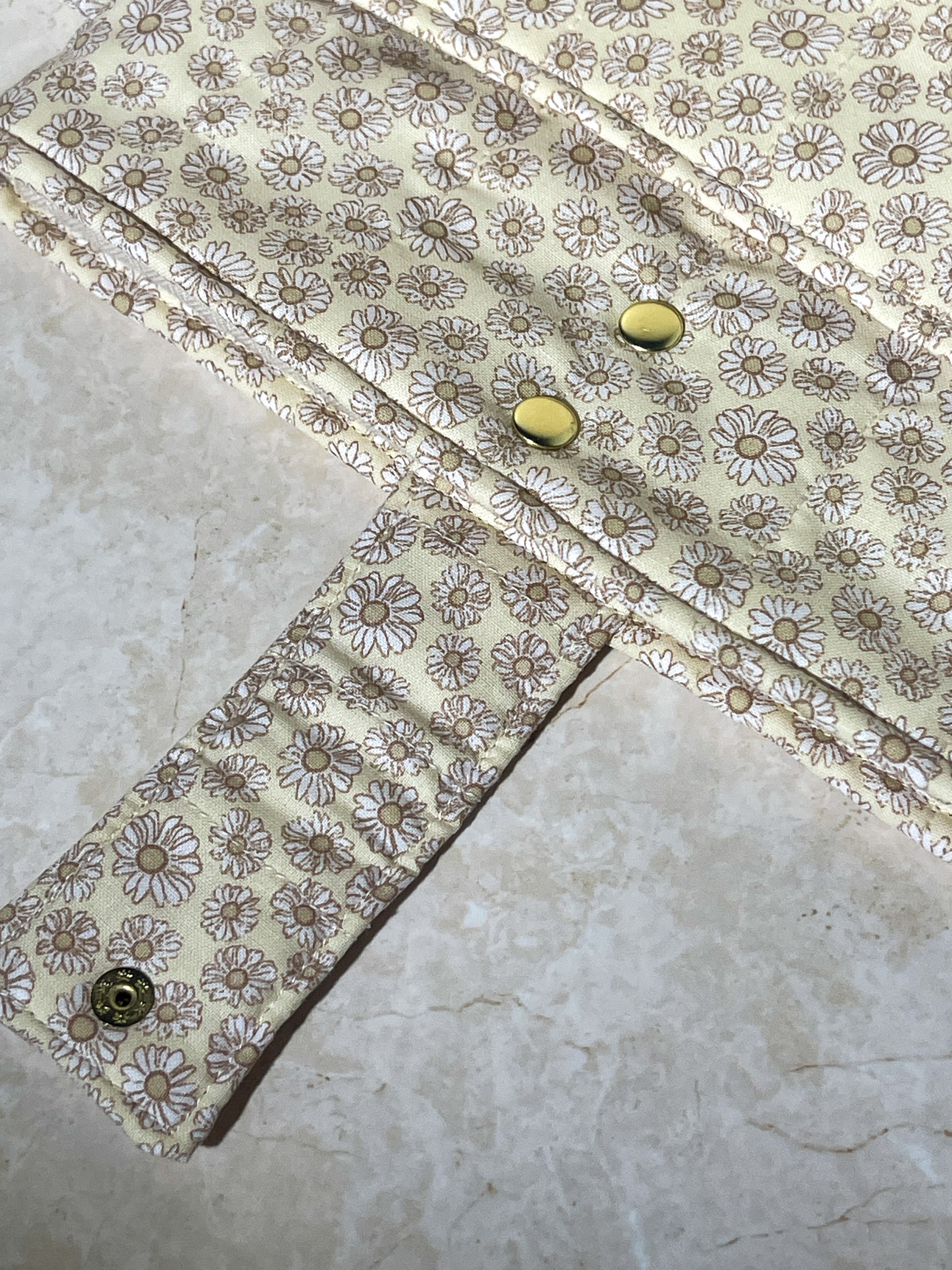 Classic Book Sleeve {100% Cotton Quilted} - Daisy Tea